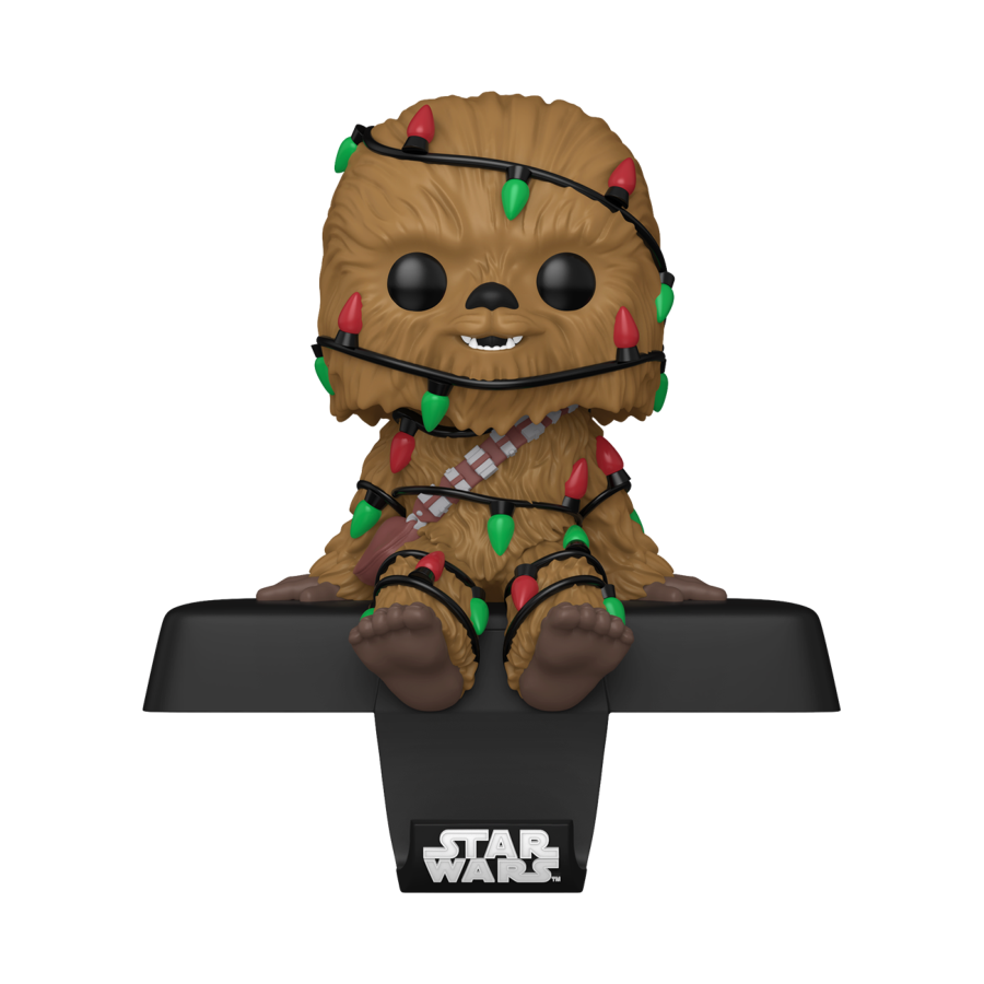 Star Wars -Chewie Pop! Edge-Sitter Stocking Hanger - Funko - Pop Vinyl - Image - Pop Weasel