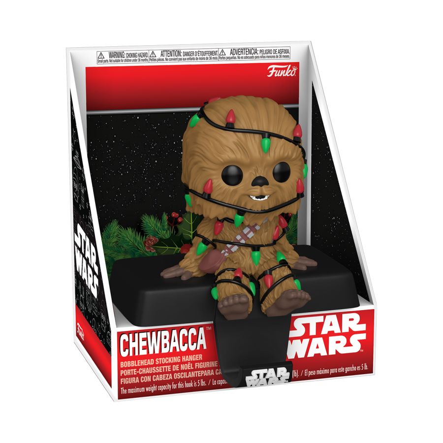 Image Pop Weasel - Image 2 of Star Wars -Chewie Pop! Edge-Sitter Stocking Hanger - Funko - Pop Vinyl - Image - Pop Weasel