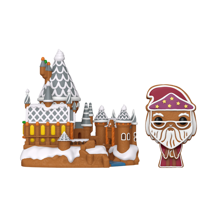 Harry Potter - Albus Dumbledore with Hogwarts (Gingerbread) Pop! Town - Funko - Pop Vinyl - Image - Pop Weasel