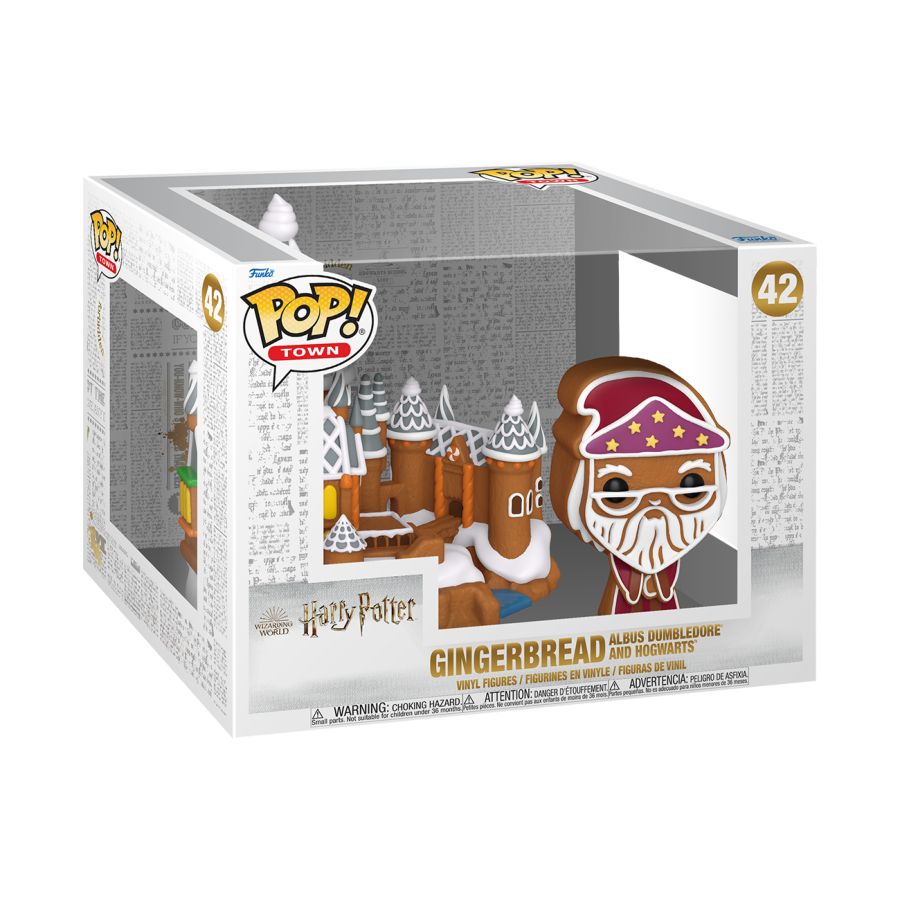 Image Pop Weasel - Image 2 of Harry Potter - Albus Dumbledore with Hogwarts (Gingerbread) Pop! Town - Funko - Pop Vinyl - Image - Pop Weasel