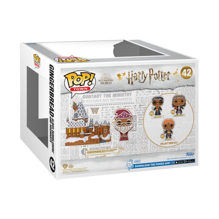 Image Pop Weasel - Image 3 of Harry Potter - Albus Dumbledore with Hogwarts (Gingerbread) Pop! Town - Funko - Pop Vinyl - Image - Pop Weasel