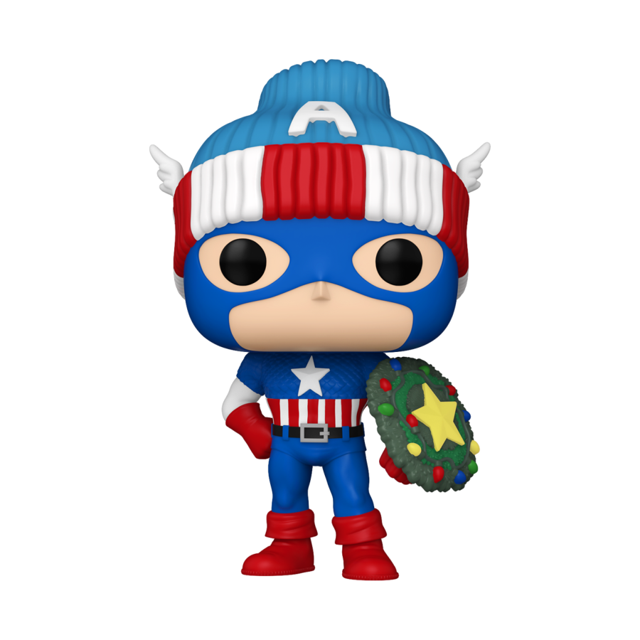 Marvel Comics - Captain America Holiday Pop! Vinyl - Funko - Pop Vinyl - Image - Pop Weasel