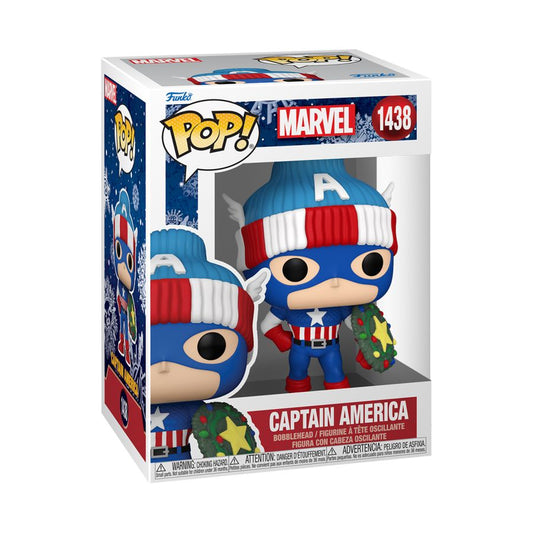 Image Pop Weasel - Image 2 of Marvel Comics - Captain America Holiday Pop! Vinyl - Funko