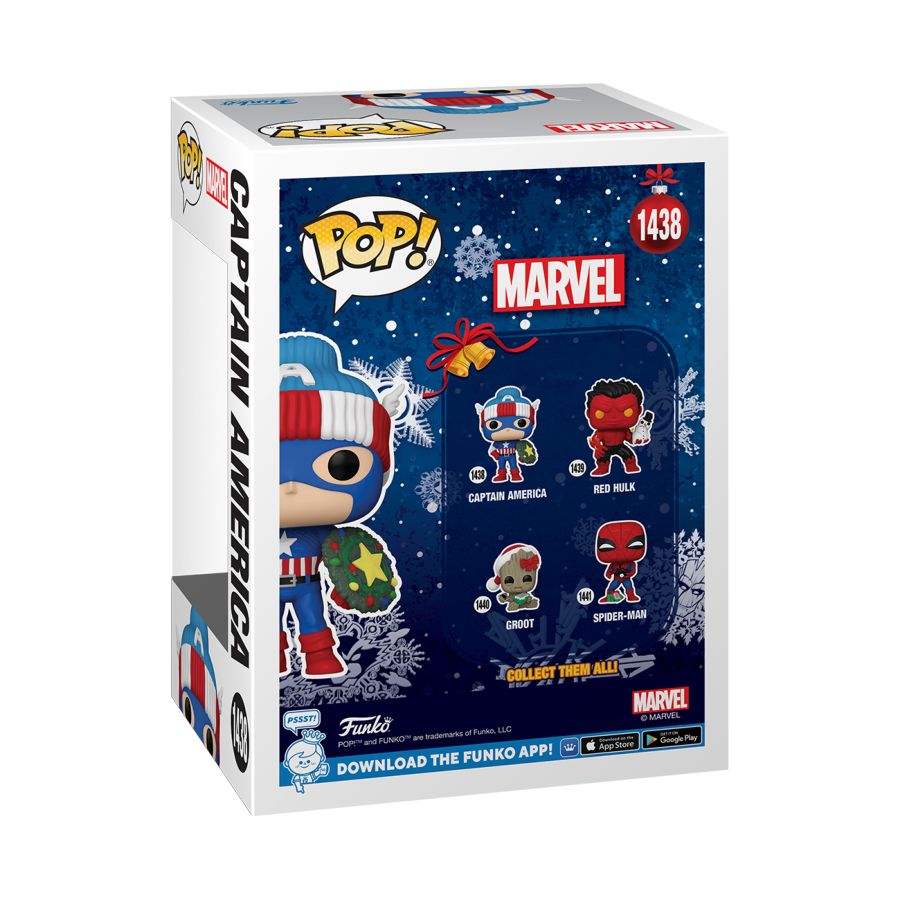 Image Pop Weasel - Image 3 of Marvel Comics - Captain America Holiday Pop! Vinyl - Funko - Pop Vinyl - Image - Pop Weasel