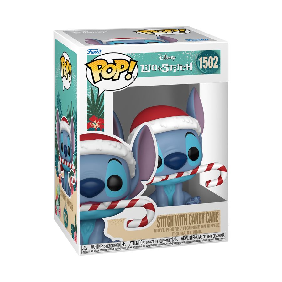 Image Pop Weasel - Image 2 of Lilo & Stitch - Stitch with Candy Cane Holiday Pop! Vinyl - Funko - Pop Vinyl - Image - Pop Weasel