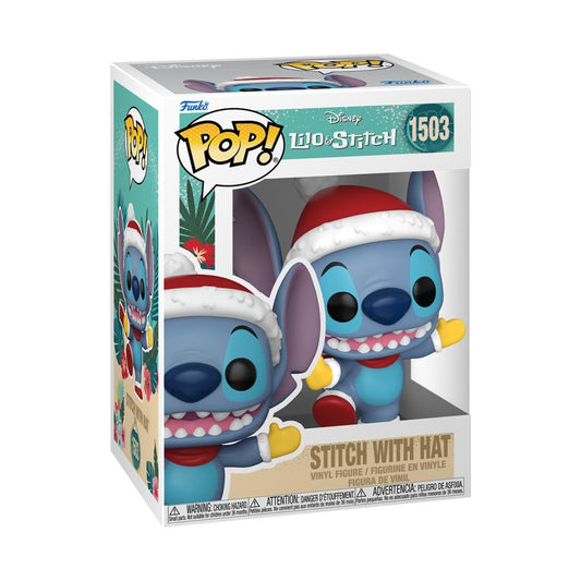 Image Pop Weasel - Image 2 of Lilo & Stitch - Stitch with Hat Holiday Pop! Vinyl - Funko