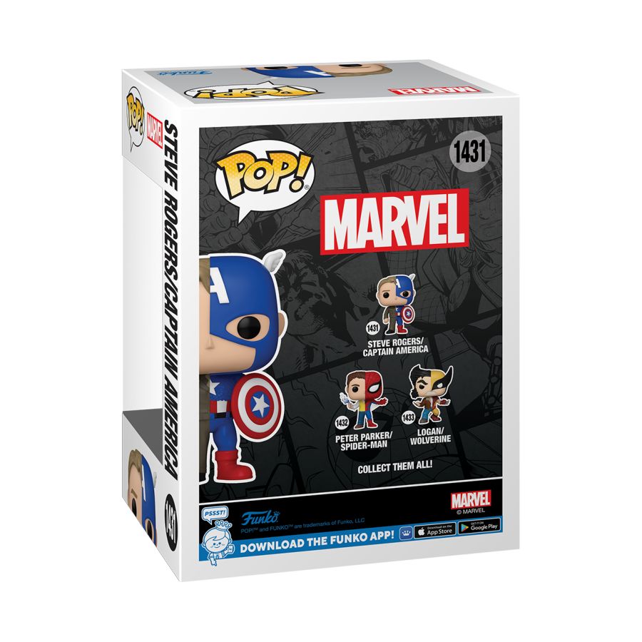 Image Pop Weasel - Image 3 of Marvel Comics - Captain America/Steve Rogers: Split Pop! Vinyl - Funko - Pop Vinyl - Image - Pop Weasel