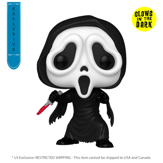 Scream - Ghostface US Exclusive Glow Pop! Vinyl [RS] - Funko