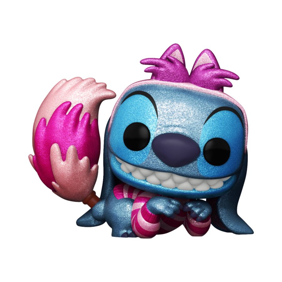 Pop Weasel - Image 2 of Disney - Stitch in Cheshire Cat Costume US Exclusive Glitter Pop! Vinyl [RS] - Funko - Pop Vinyl - Image - Pop Weasel