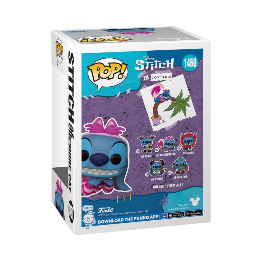 Pop Weasel - Image 4 of Disney - Stitch in Cheshire Cat Costume US Exclusive Glitter Pop! Vinyl [RS] - Funko - Pop Vinyl - Image - Pop Weasel