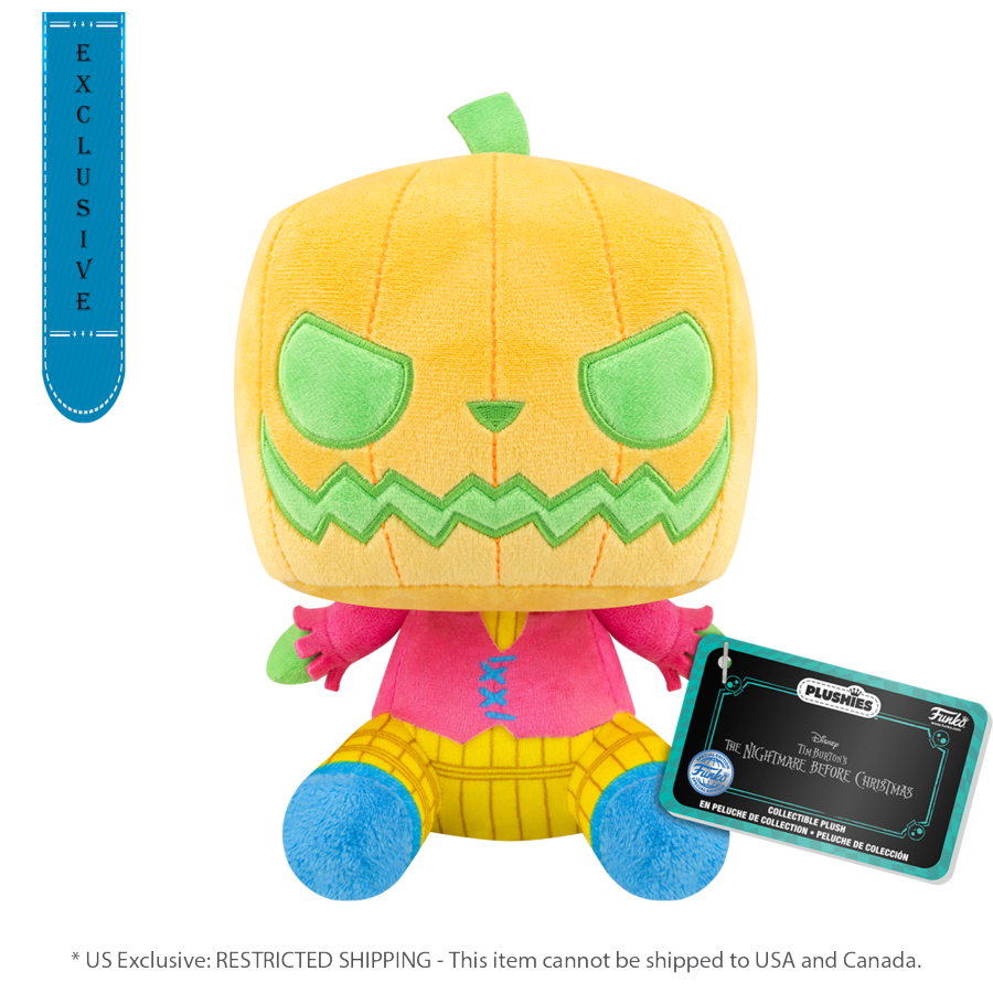 The Nightmare Before Christmas - Pumpkin King US Exclusive Black Light 7" Pop! Plush [RS] - Funko - Pop Vinyl - Image - Pop Weasel