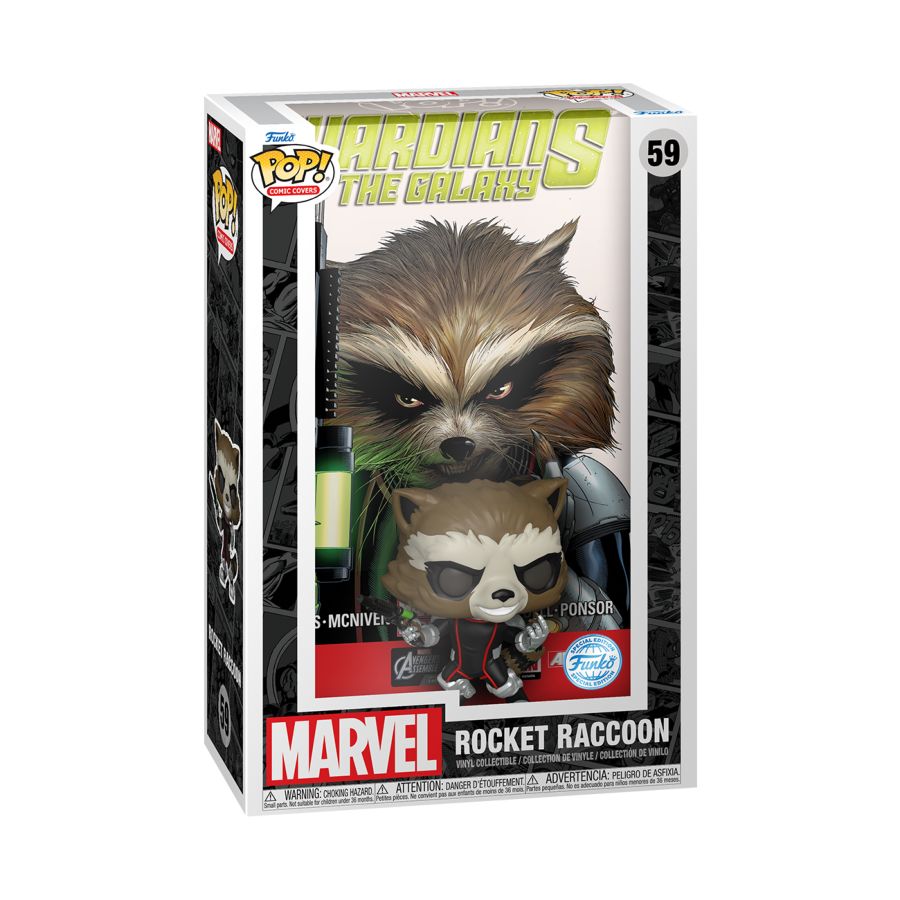 Image Pop Weasel - Image 3 of Guardians of the Galaxy - Rocket Raccoon US Exclusive Pop! Comic Cover [RS] - Funko - Pop Vinyl - Image - Pop Weasel