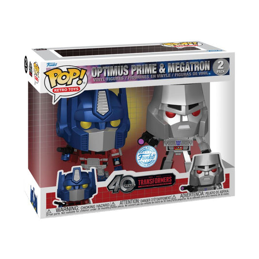 Image Pop Weasel - Image 3 of Transformers: G1 - Optimus Prime & Megatron US Exclusive Metallic Pop! Vinyl 2 -Pack [RS] - Funko