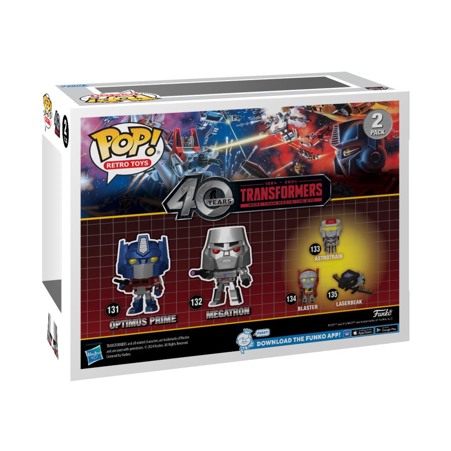 Image Pop Weasel - Image 4 of Transformers: G1 - Optimus Prime & Megatron US Exclusive Metallic Pop! Vinyl 2 -Pack [RS] - Funko - Pop Vinyl - Image - Pop Weasel