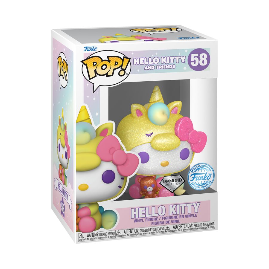 Image Pop Weasel - Image 3 of Hello Kitty - Hello Kitty Unicorn US Exclusive Diamond Glitter Pop! Vinyl [RS] - Funko - Pop Vinyl - Image - Pop Weasel