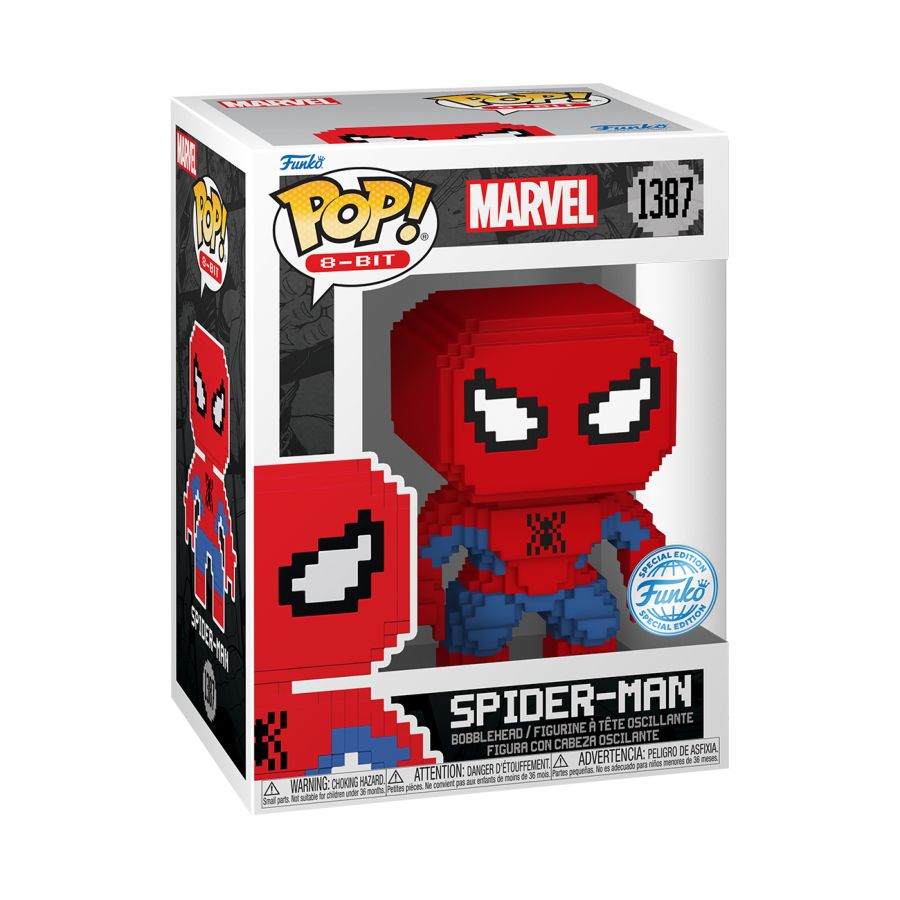 Image Pop Weasel - Image 3 of Spider-Man - Spider-Man 8-Bit US Exclusive Pop! Vinyl [RS] - Funko - Pop Vinyl - Image - Pop Weasel