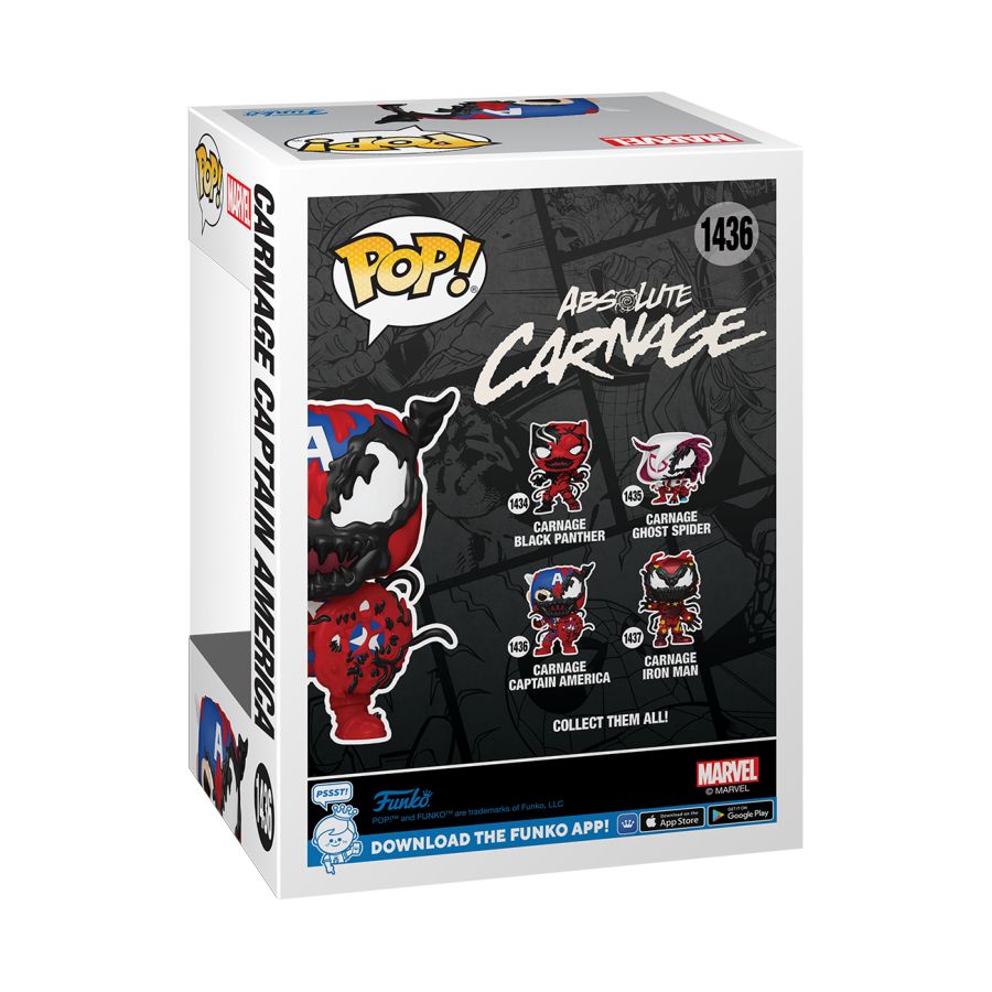 Image Pop Weasel - Image 3 of Marvel: Carnageized - Captain America Pop! Vinyl - Funko - Pop Vinyl - Image - Pop Weasel