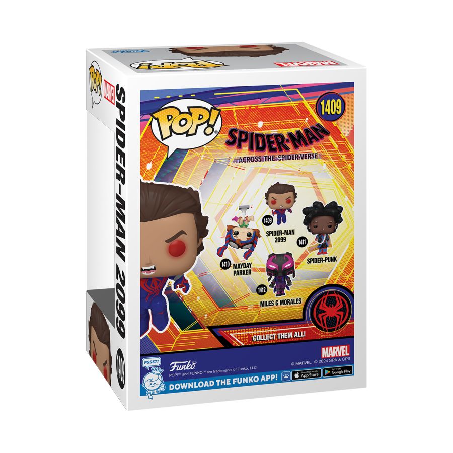 Image Pop Weasel - Image 3 of Spider-Man: Across the Spider-Verse - Spiderman 2099 (Unmasked) Pop! Vinyl - Funko - Pop Vinyl - Image - Pop Weasel