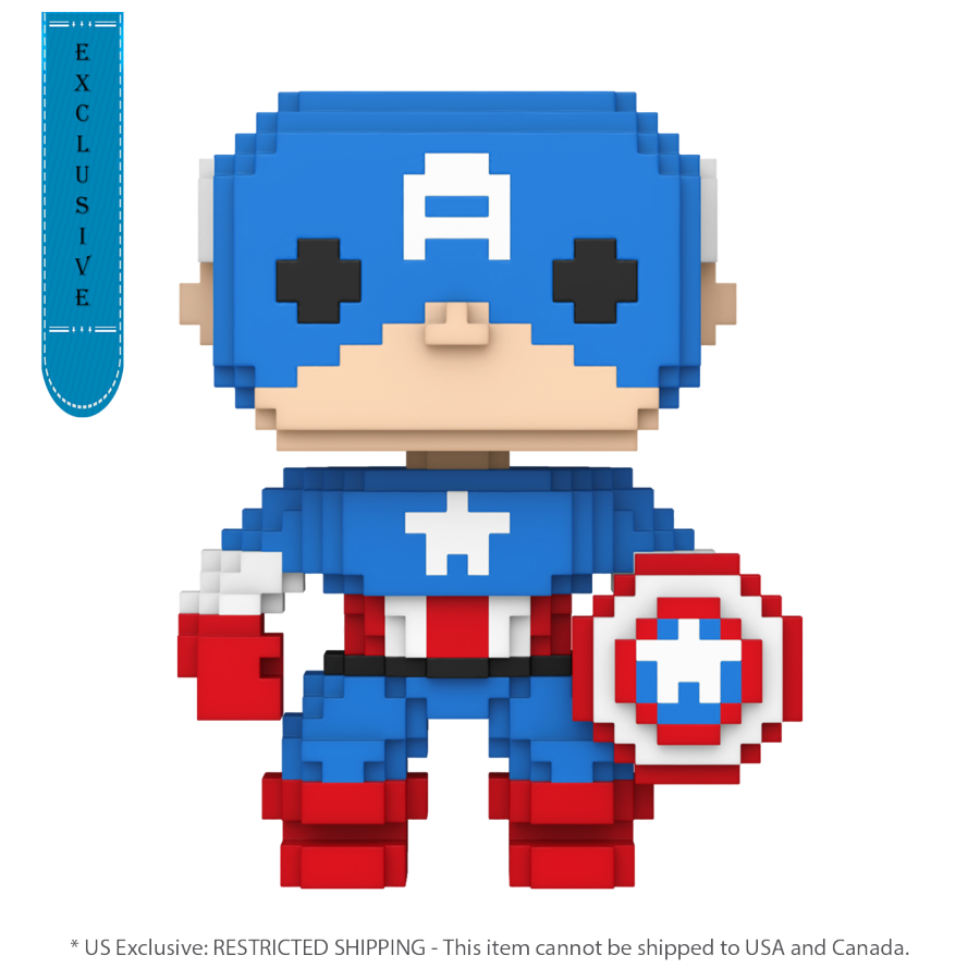 Marvel: 8-Bit - Captain America 8-Bit Pop! RS - Funko image - Pop Vinyl - Image - Pop Weasel