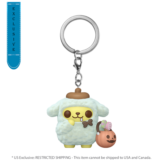 Sanrio - Pompompurin (Halloween) US Exclusive Flocked Pop! Keychain [RS] - Funko