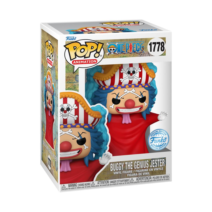 Image Pop Weasel - Image 3 of One Piece - Buggy The Genius Jester US Exclusive Pop! Vinyl [RS] - Funko - Pop Vinyl - Image - Pop Weasel