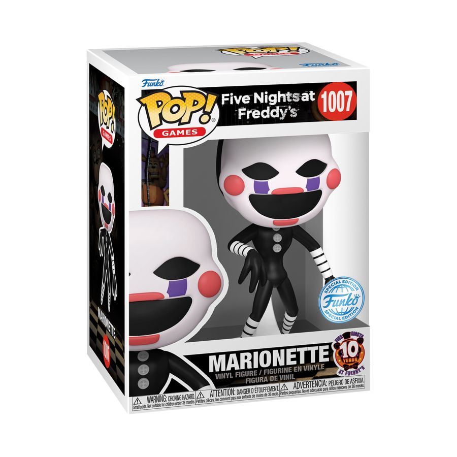 Image Pop Weasel - Image 3 of Five Nights at Freddy's: 10th Anniversary - Marionette US Exclusive Pop! Vinyl [RS] - Funko - Pop Vinyl - Image - Pop Weasel