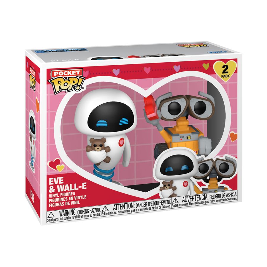 Image Pop Weasel - Image 4 of Wall-E - Eve & Wall-E Valentines Pocket Pop! 2-Pack - Funko - Pop Vinyl - Image - Pop Weasel