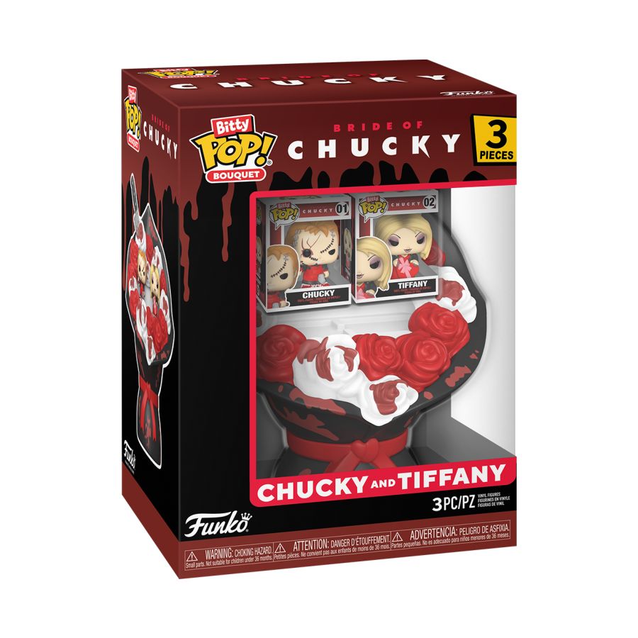 Image Pop Weasel - Image 3 of Child's Play - Chucky & Tiffany Valentines Bitty Pop! Bouquet 2-Pack - Funko - Pop Vinyl - Image - Pop Weasel