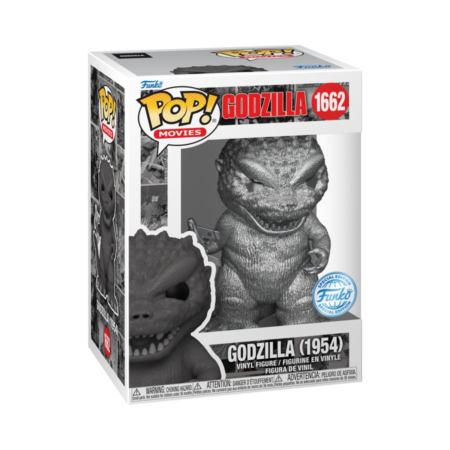 Image Pop Weasel - Image 3 of Godzilla: 70th Anniversary - Godzilla (1954) US Exclusive Metallic Pop! Vinyl [RS] - Funko - Pop Vinyl - Image - Pop Weasel