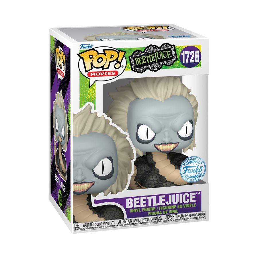 Image Pop Weasel - Image 3 of Beetlejuice - Beetlejuice (Rattlesnake) Exclusive Pop! Vinyl [RS] - Funko - Pop Vinyl - Image - Pop Weasel