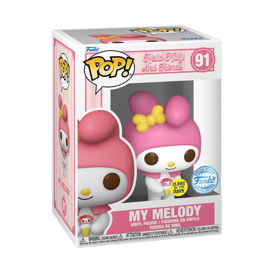 Image Pop Weasel - Image 4 of Hello Kitty - My Melody US Exclusive Glow Pop! Vinyl [RS] - Funko - Pop Vinyl - Image - Pop Weasel