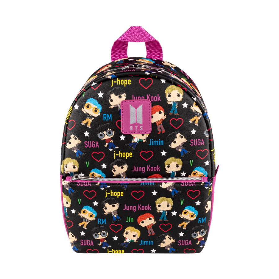 Pop Weasel Image of BTS - Band with Hearts All Over Print Mini Backpack - Loungefly - Bags, Wallets & Purses - Image - Pop Weasel