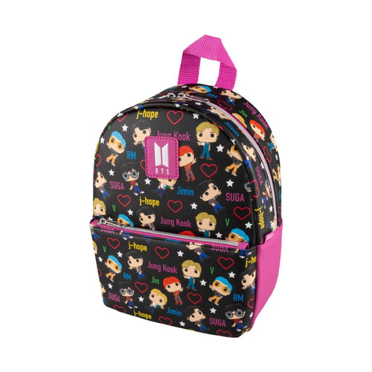 Pop Weasel - Image 2 of BTS - Band with Hearts All Over Print Mini Backpack - Loungefly