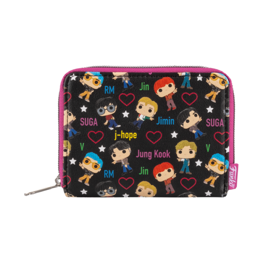 Pop Weasel Image of BTS - Band with Hearts All Over Print Wallet - Loungefly