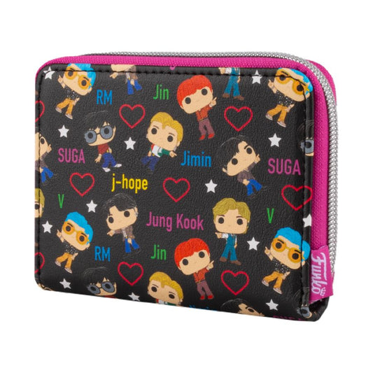 Pop Weasel - Image 2 of BTS - Band with Hearts All Over Print Wallet - Loungefly