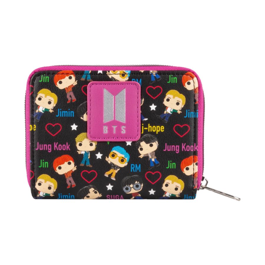 Pop Weasel - Image 3 of BTS - Band with Hearts All Over Print Wallet - Loungefly - Bags, Wallets & Purses - Image - Pop Weasel