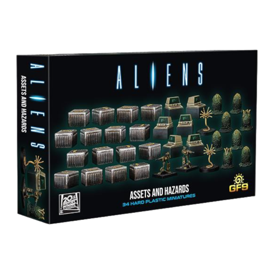 Aliens - Assets and Hazards [34 Hard Plastic Minatures] - Gale Force 9 - Board Game - Image - Pop Weasel