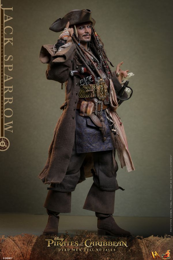 Pop Weasel - Image 2 of Pirates of the Caribbean: Dead Men Tell No Tales - Jack Sparrow 1:6 Scale Collectable Figure - Hot Toys - Statue - Image - Pop Weasel