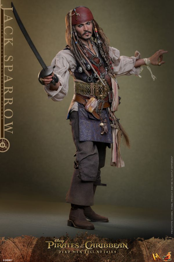 Pop Weasel - Image 7 of Pirates of the Caribbean: Dead Men Tell No Tales - Jack Sparrow 1:6 Scale Collectable Figure - Hot Toys - Statue - Image - Pop Weasel