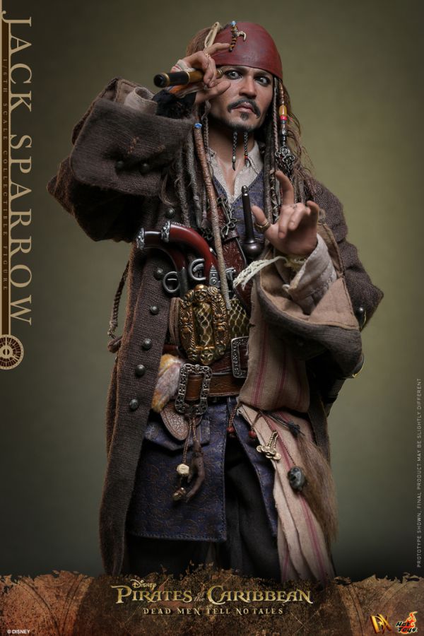 Pop Weasel - Image 8 of Pirates of the Caribbean: Dead Men Tell No Tales - Jack Sparrow 1:6 Scale Collectable Figure - Hot Toys - Statue - Image - Pop Weasel