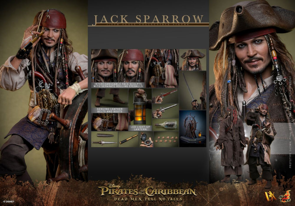 Pop Weasel - Image 17 of Pirates of the Caribbean: Dead Men Tell No Tales - Jack Sparrow 1:6 Scale Collectable Figure - Hot Toys - Statue - Image - Pop Weasel