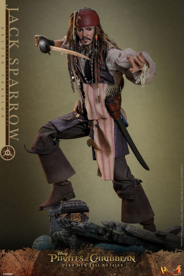 Pop Weasel - Image 3 of Pirates of the Caribbean - Jack Sparrow Deluxe 1:6 Scale Collectable Action Figure - Hot Toys - Statue - Image - Pop Weasel