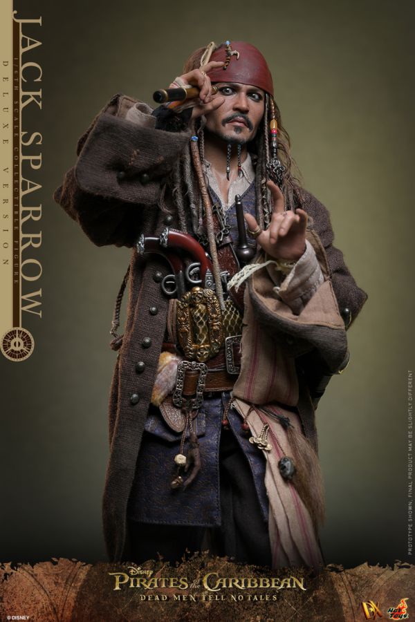 Pop Weasel - Image 5 of Pirates of the Caribbean - Jack Sparrow Deluxe 1:6 Scale Collectable Action Figure - Hot Toys - Statue - Image - Pop Weasel