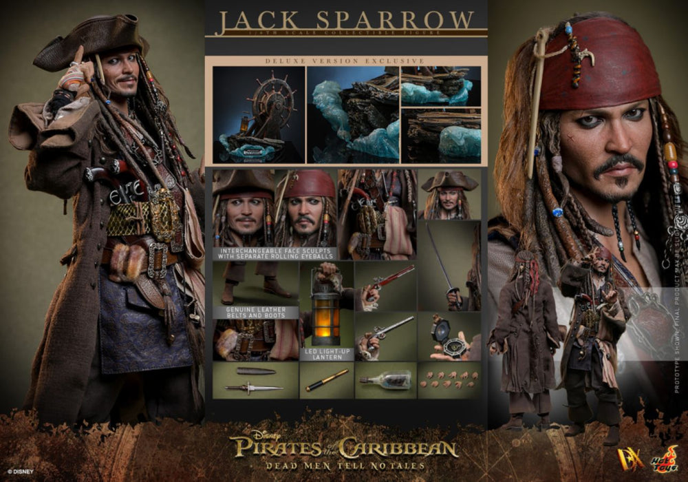 Pop Weasel - Image 20 of Pirates of the Caribbean - Jack Sparrow Deluxe 1:6 Scale Collectable Action Figure - Hot Toys - Statue - Image - Pop Weasel