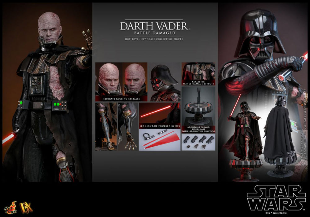 Image Pop Weasel - Image 12 of Star Wars - Darth Vader (Battle Damaged) 1:6 Scale Collectable Action Figure - Hot Toys - Action Figure - Image - Pop Weasel