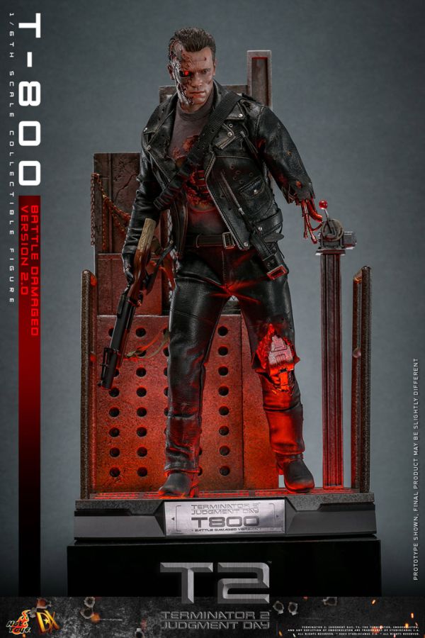 Image Pop Weasel - Image 2 of Terminator 2: Judgement Day - T-800 (Battle Damaged 2.0) 1:6 Scale Collectable Action Figure - Hot Toys - Action Figure - Image - Pop Weasel