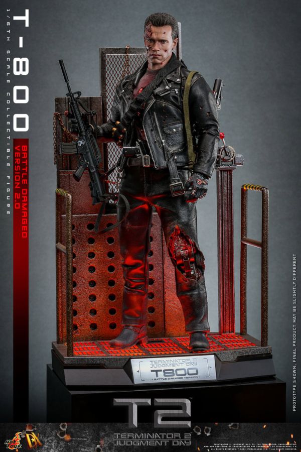 Image Pop Weasel - Image 3 of Terminator 2: Judgement Day - T-800 (Battle Damaged 2.0) 1:6 Scale Collectable Action Figure - Hot Toys - Action Figure - Image - Pop Weasel