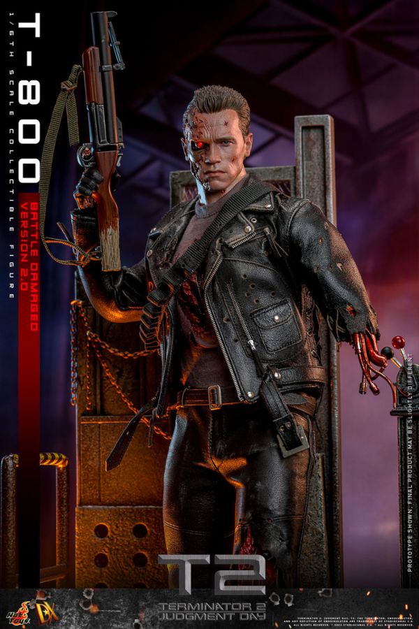 Image Pop Weasel - Image 4 of Terminator 2: Judgement Day - T-800 (Battle Damaged 2.0) 1:6 Scale Collectable Action Figure - Hot Toys - Action Figure - Image - Pop Weasel