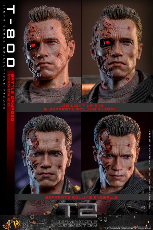 Image Pop Weasel - Image 9 of Terminator 2: Judgement Day - T-800 (Battle Damaged 2.0) 1:6 Scale Collectable Action Figure - Hot Toys - Action Figure - Image - Pop Weasel