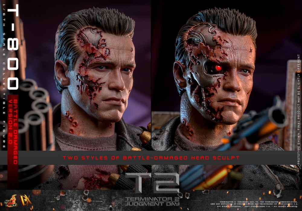 Image Pop Weasel - Image 12 of Terminator 2: Judgement Day - T-800 (Battle Damaged 2.0) 1:6 Scale Collectable Action Figure - Hot Toys - Action Figure - Image - Pop Weasel